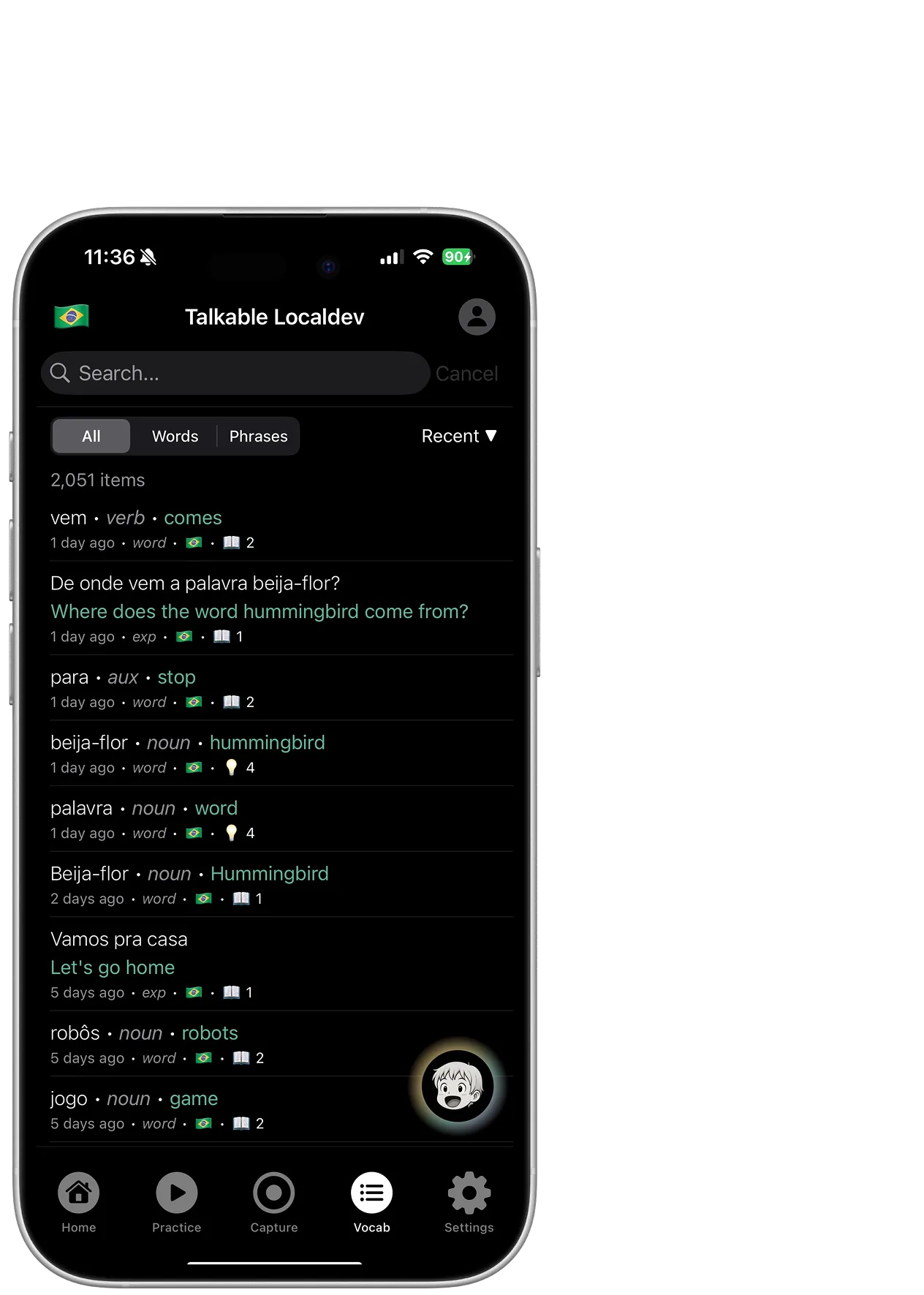 Talkable Vocab screenshot