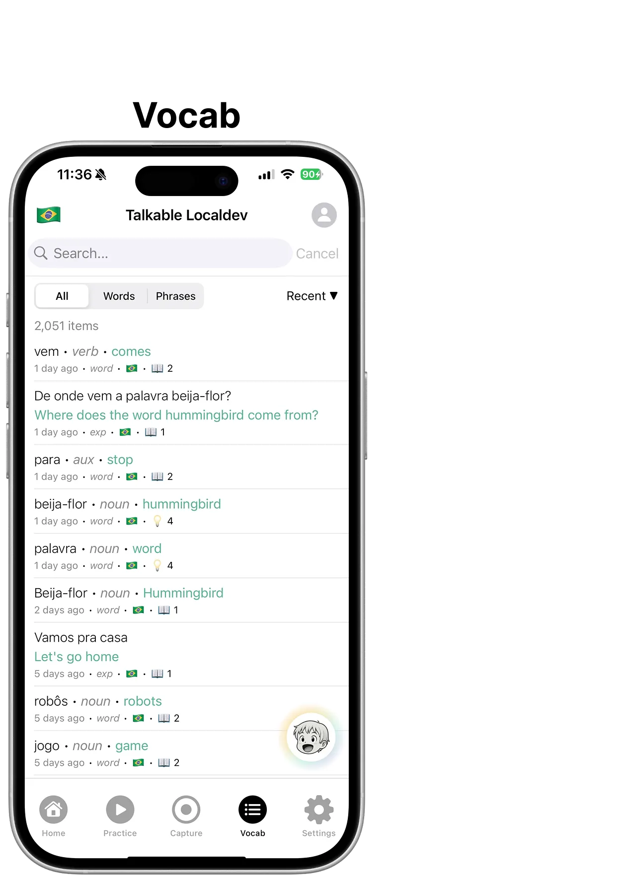 Talkable Vocab screenshot